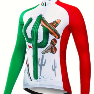 Men's Long-sleeved Cycling Jersey, Slim-fit Outdoor Bicycle Clothing For Summer, Breathable And Quick-drying For Sports