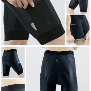 Men's Compression Cycling Pants: Quick Drying, Non-Slip & Pockets for MTB & Road Biking!