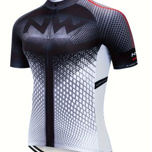 Men's Quick-Dry Cycling Jersey - Breathable, Moisture-Wicking Short Sleeve Shirt for Biking & Outdoor Sports