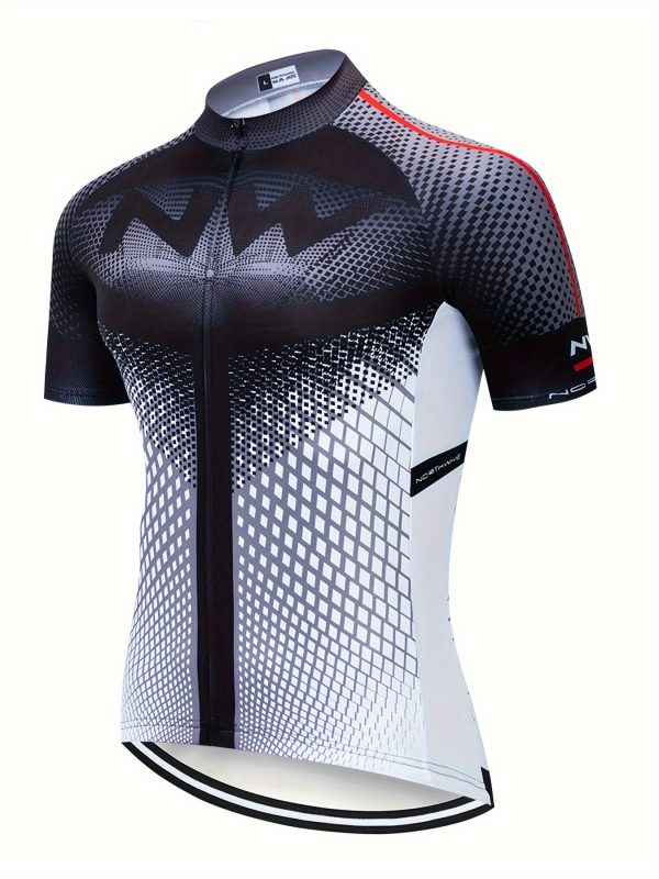 Men's Quick-Dry Cycling Jersey - Breathable, Moisture-Wicking Short Sleeve Shirt for Biking & Outdoor Sports