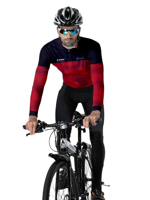 Men's Long-sleeved Cycling Jersey, Slim-fit Outdoor Bicycle Clothing For Summer, Breathable And Quick-drying For Sports