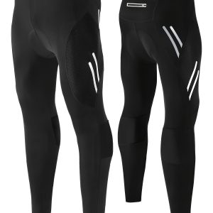 Reflective Cycling Pants with 4D Padding and Pockets - Lightweight & High-Stretch for Comfortable Riding and Racing