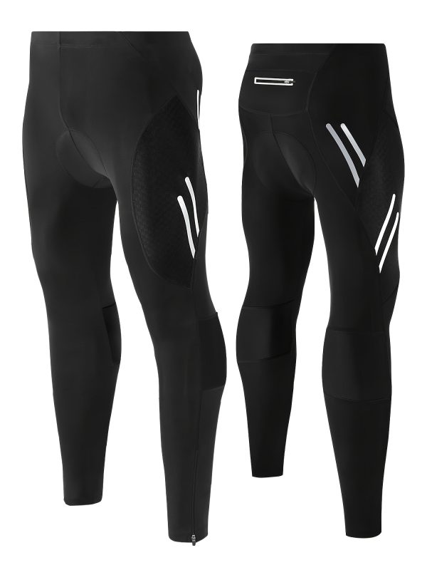 Reflective Cycling Pants with 4D Padding and Pockets - Lightweight & High-Stretch for Comfortable Riding and Racing