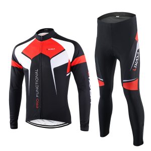 Lixada Spring Autumn Cycle Clothing Set Sportswear Suit Bicycle Bike Outdoor Long Sleeve Jersey + Pants Breathable Quick-dry Men